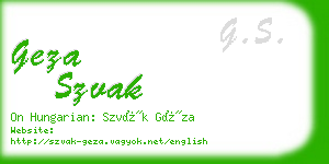 geza szvak business card